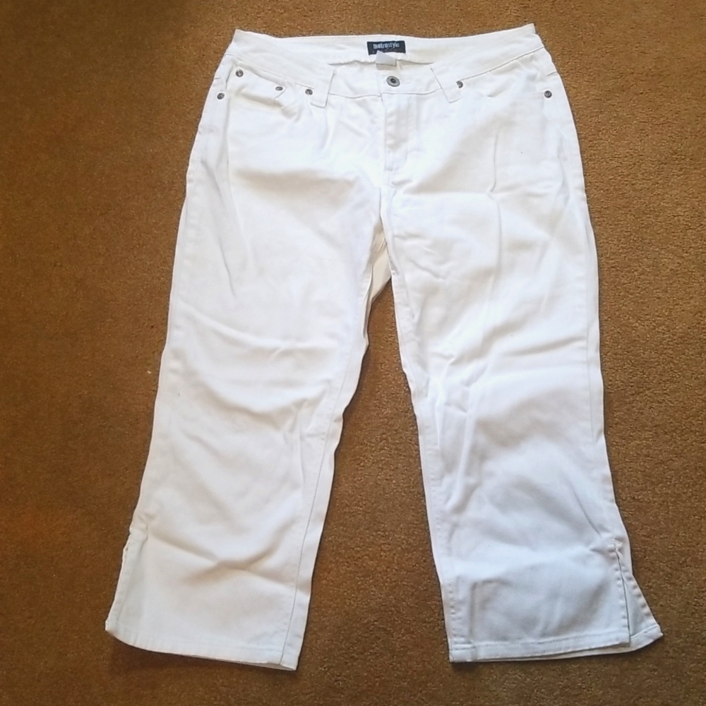 White Denim Capris